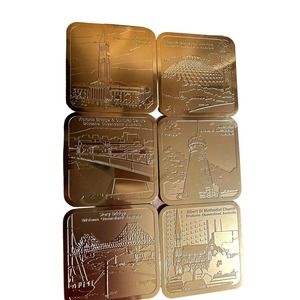 Riga Brisbane Australia Landmarks Drink Coasters